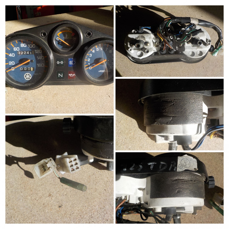 Compteur Tableau De Bord Yamaha TDR 125 (1990-1992) - Occasion - Kilométrage 33485 Km - Pièce D'origine